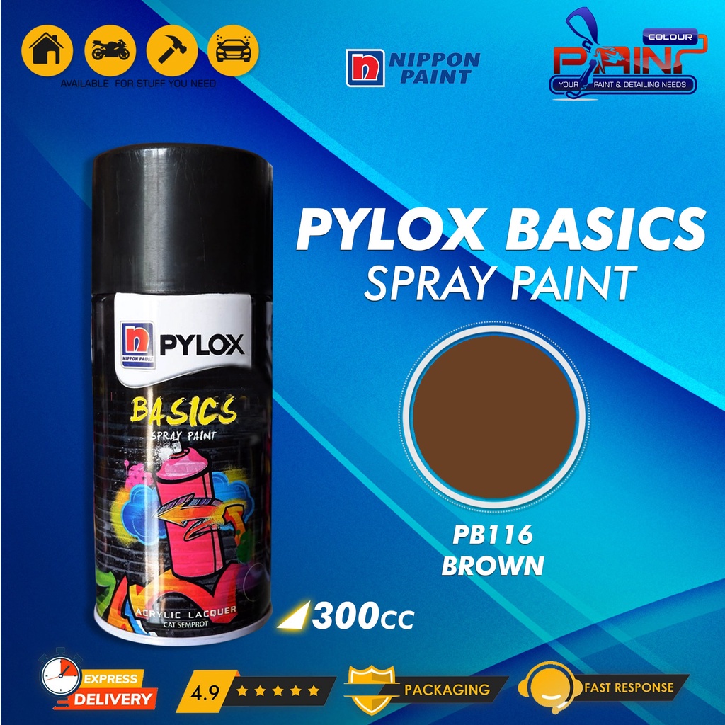 Cat Semprot Nippon Paint PYLOX BASICS 300cc - PB116 Brown