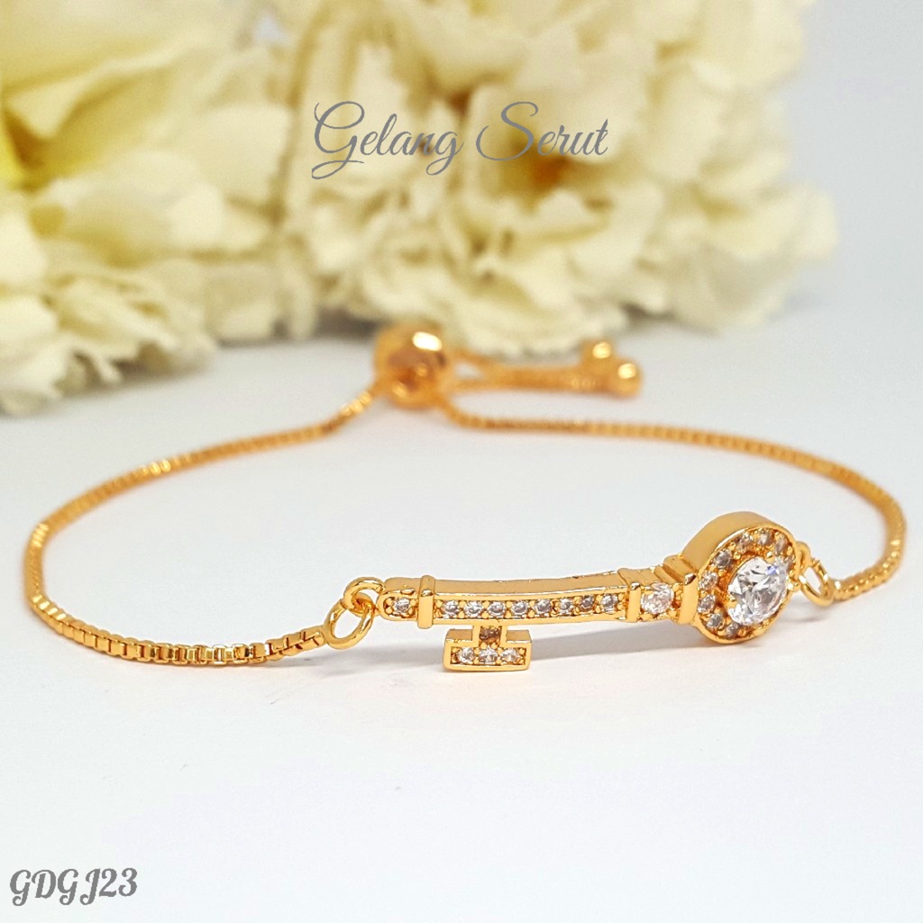 PGX Gelang Serut Xuping Wanita Perhiasan Lapis Emas Aksesoris Fashion Premium R353