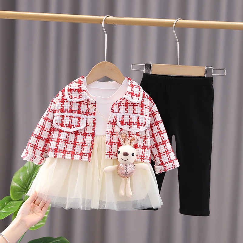 LittleAaron DRESS CESY BUNNY VEST EBV Free Dolls Baju Blouse Dress Anak Perempuan Import Dress anak/Bayi Perempuan Gaun bayi Rok Anak Pakaian anak