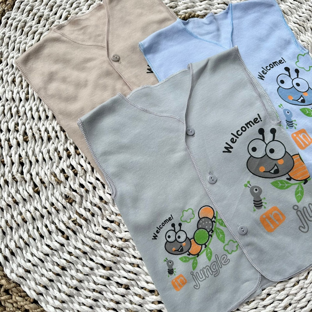 3 PCS Baju Lengan Kutung Bayi Bayi Atasan Bayi Baju Newborn Baju Bayi Baru Lahir Gift Bayi Hadiah Lahiran Bayi DNW BABY