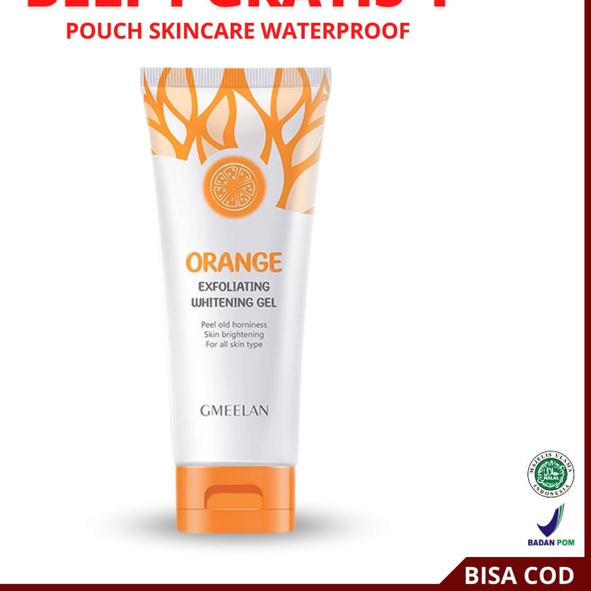 ✧ [ FREE GIFT ] GMEELAN Exfoliating Whitening Gel Orange - Gmelan Ekspoliasi Gel ◘