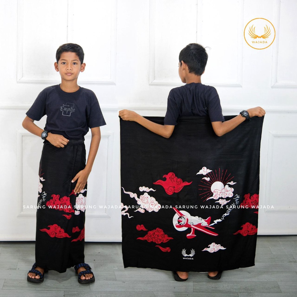 SARUNG BATIK ANAK TK SD MOTIF TERBARU | SARUNG BATIK AQIL | SARUNG MUZA | WAJADA TERLARIS