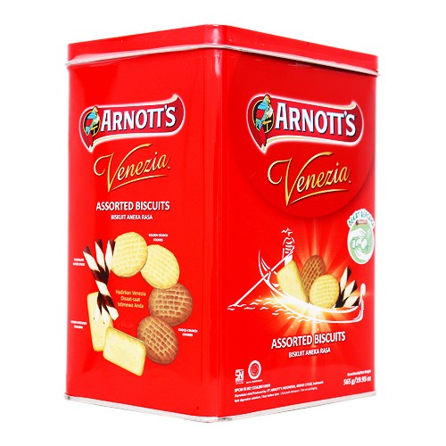 

Biskuit Arnotts Venezia Kaleng 565gram Arnott Arnot Arnott's 565 gram