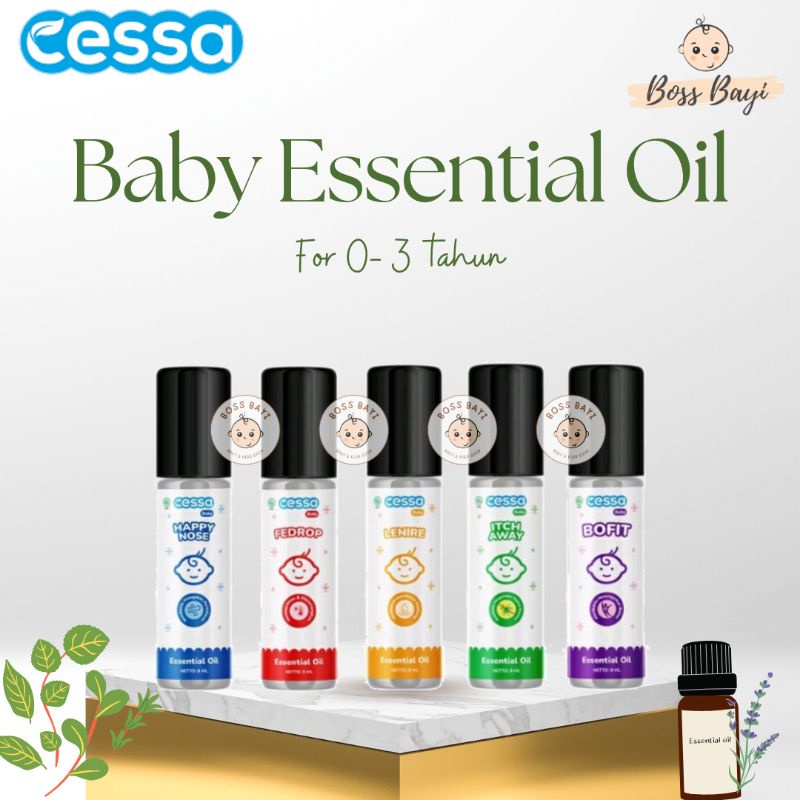 CESSA BABY (0-3th) / KIDS (2-8th) - Essential Oil Roll On untuk Bayi &amp; Anak | Lenire / Fever Drop / Cough Flu / Immune Booster / Bugs Away 8ml