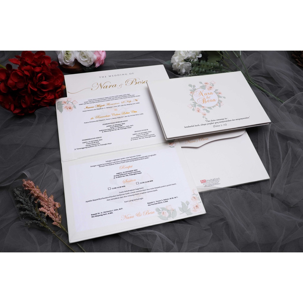 Kartu Undangan Double Hard Cover Amplop Keren