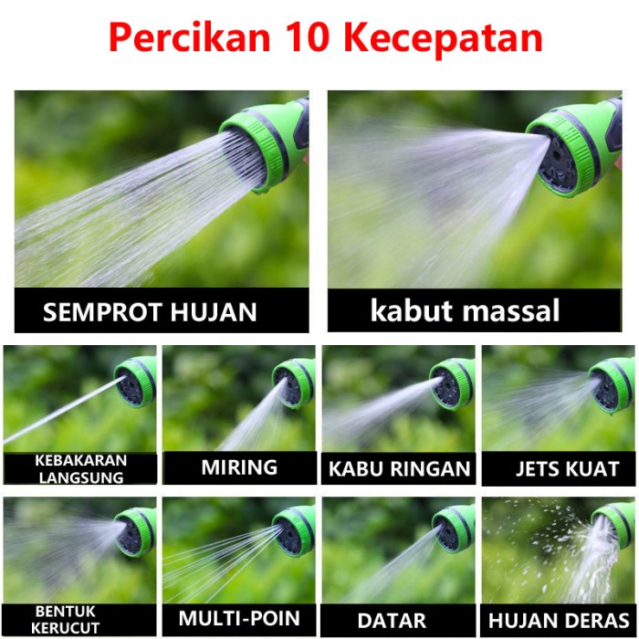 30m - Selang Gulungan, Set Selang Gulungan, Selang Air Tahan Lumut