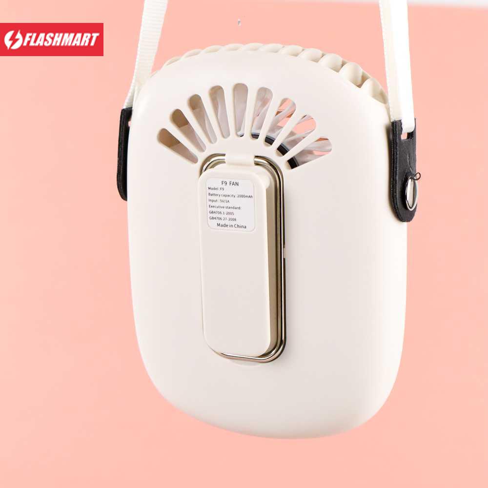 Flashmart Kipas Angin Portable Model Kalung Leher Neck Fan 2000mAh - F9