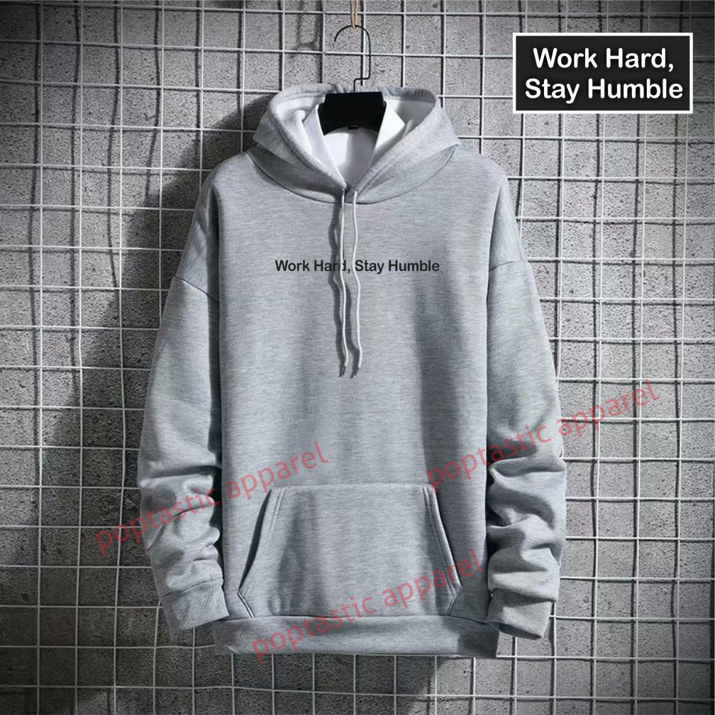 STAY HUMBLE Jaket Distro Sweater Hoodie Pria Wanita Bahan Fleece Tebal