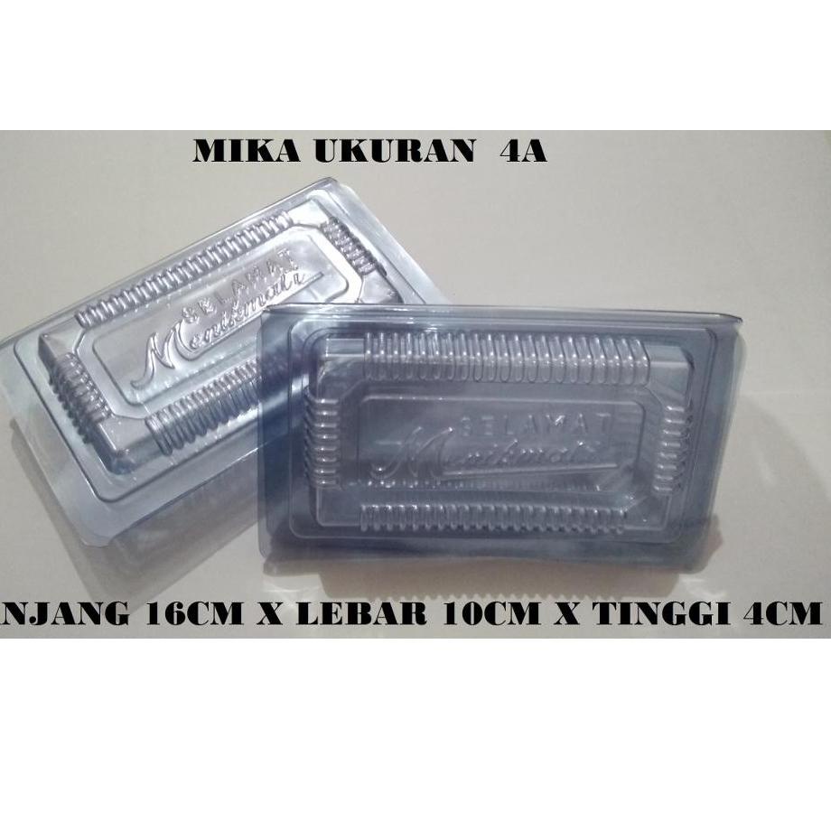 

Sale plus PLASTIK MIKA KEMASAN KUE DAN MAKANAN UKURAN 4 - 4A isi 100pcs