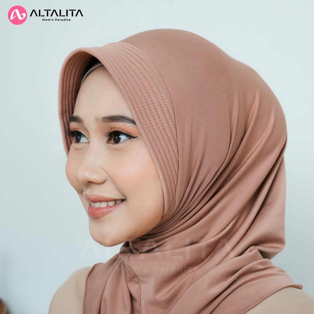 Altalita - Jilbab Sport Nadira pet Kerudung Bergo Instan Ukuran S pet Tebal Bahan Jersey Polos Premium Cocok Untuk Olahraga Volly Futsal Senam dan Sehari-Hari