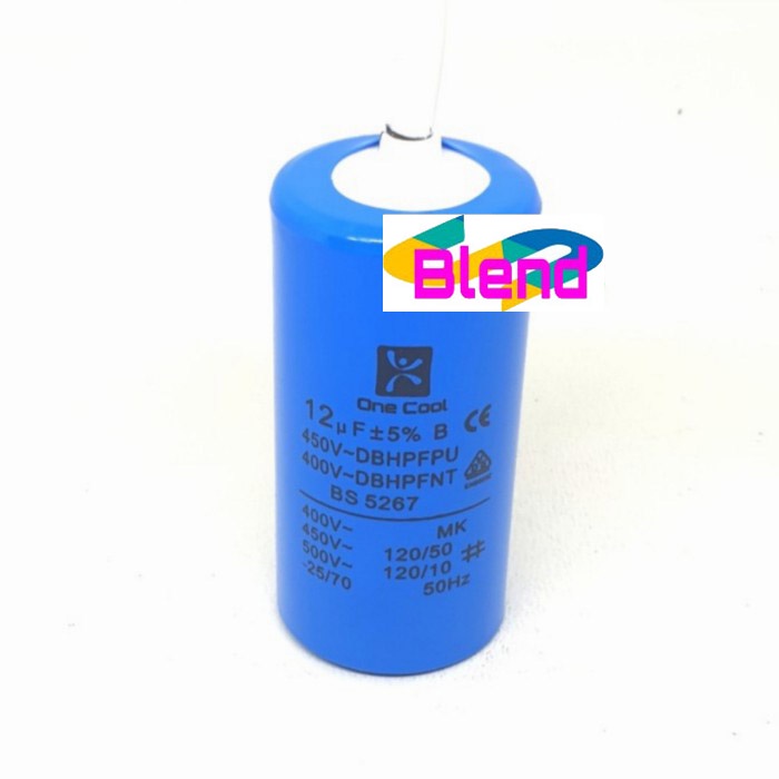 Kapasitor Mesin Cuci 12 uf Bulat Single/Capacitor Pompa Air 12 Mikro