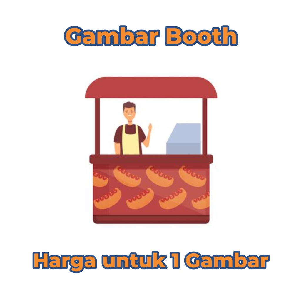 Booth Lipat 80x40x175 Gerobak Lipat Ringan / Meja Jualan Portable / Booth Portable / Booth Makanan M