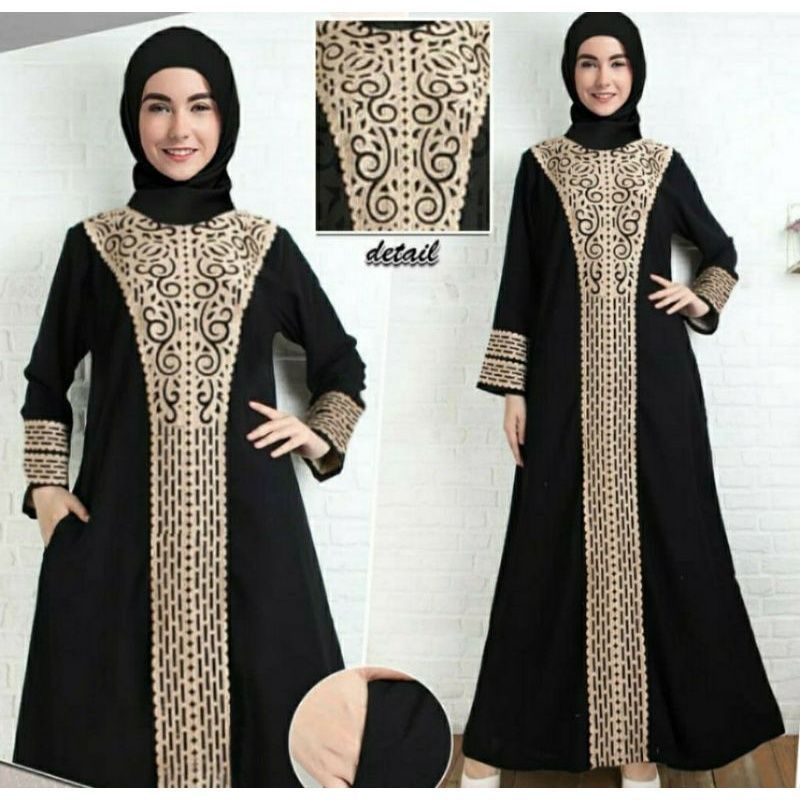 Abaya Hitam mewah abaya turkey abaya remaja abaya arab abaya dubai abaya hitam polos abaya hitam bus