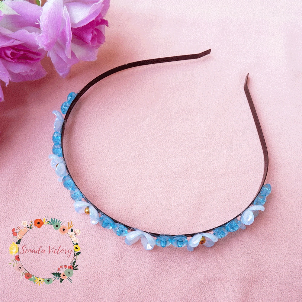 Senada Victory Bando Mahkota Kristal Manohara Aksesoris Fashion Wanita SVB01