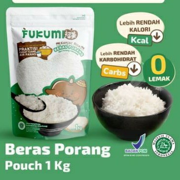 

FUKUMI BERAS PORANG POUCH 1KG beli 1 karton isi 12 pouch ORIGINAL