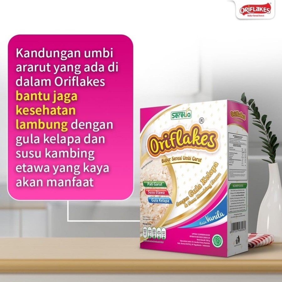 

Oriflakes sereal umbi garut 900 gram solusi maag dan asam Lambung gerd -