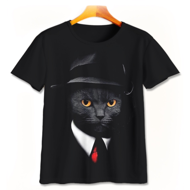 Kaos 3D Anak | Baju Printing | Kaos 3D - Baju Gambar Binatang / Hewan Kucing Lucu Cat Lovers V17 Sti