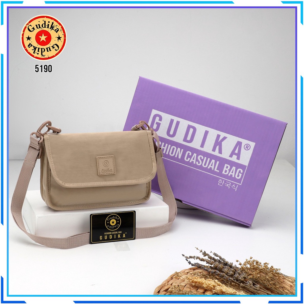 BIG PROMO GUDIKA Bag 5190 - Tas Fashion Branded Ori Selempang bahu Cewek Kekinian Wanita Import Korea Original Terbaru Bahan Nilon Anti Air Waterproof