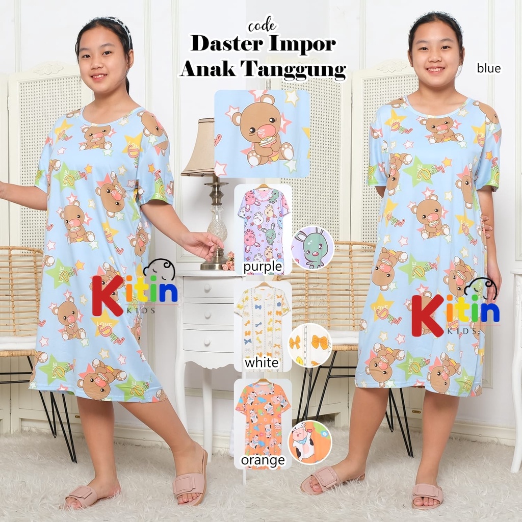 SJ DST FULL - DASTER TIDUR ANAK IMPORT PRINTING PREMIUM DRESS PIYAMA ANAK ABG TANGGUNG DEWASA FIT TO