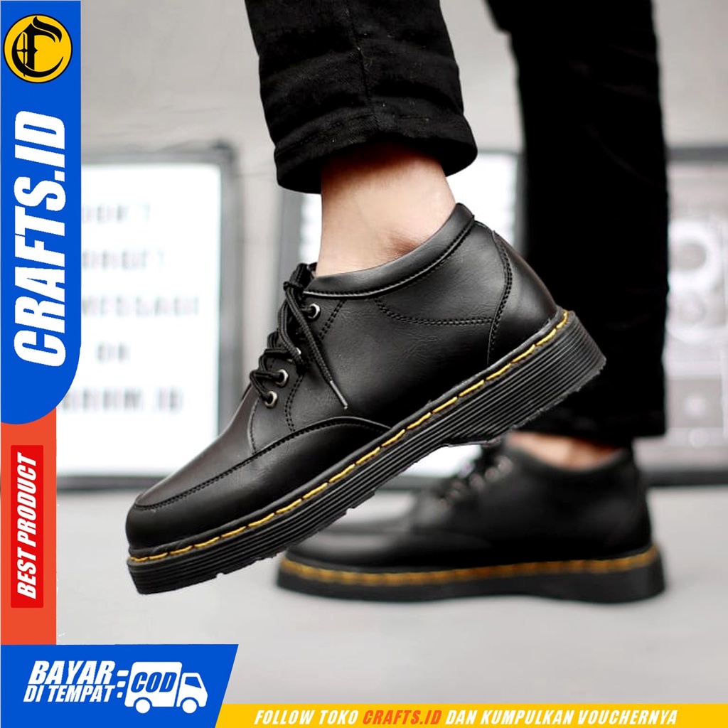 CRAFTS fusion - Sepatu Formal Pantofel Docmart Low Boots Kerja Pria