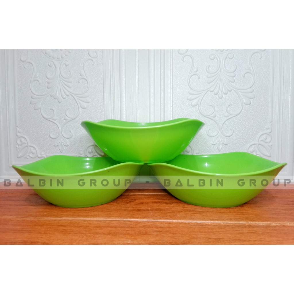 1 LUSIN MANGKUK SAYUR 8&quot; BAHAN PLASTIK TEBAL SNI FOOD GRADE HIJAU MODEL TERBARU