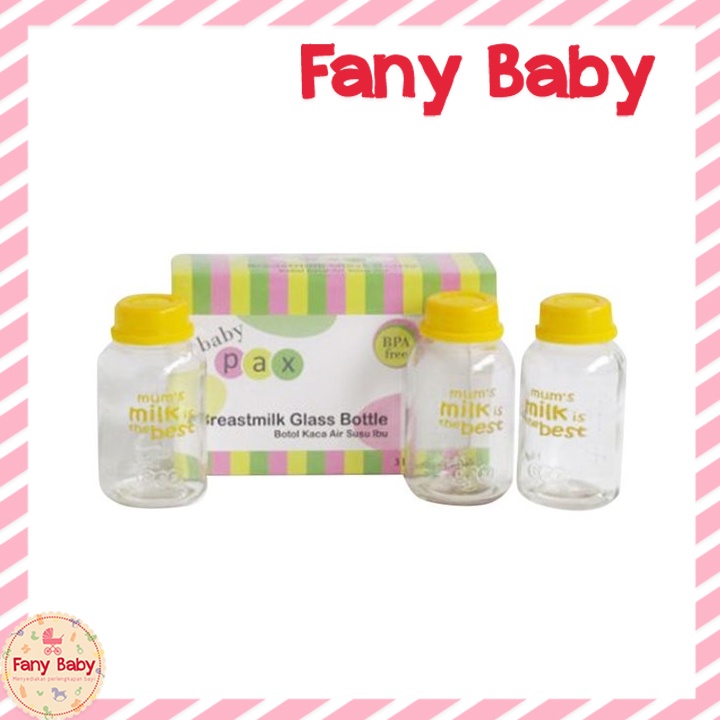 BABY PAX BOTOL KACA ASI 150ML ISI 3PCS