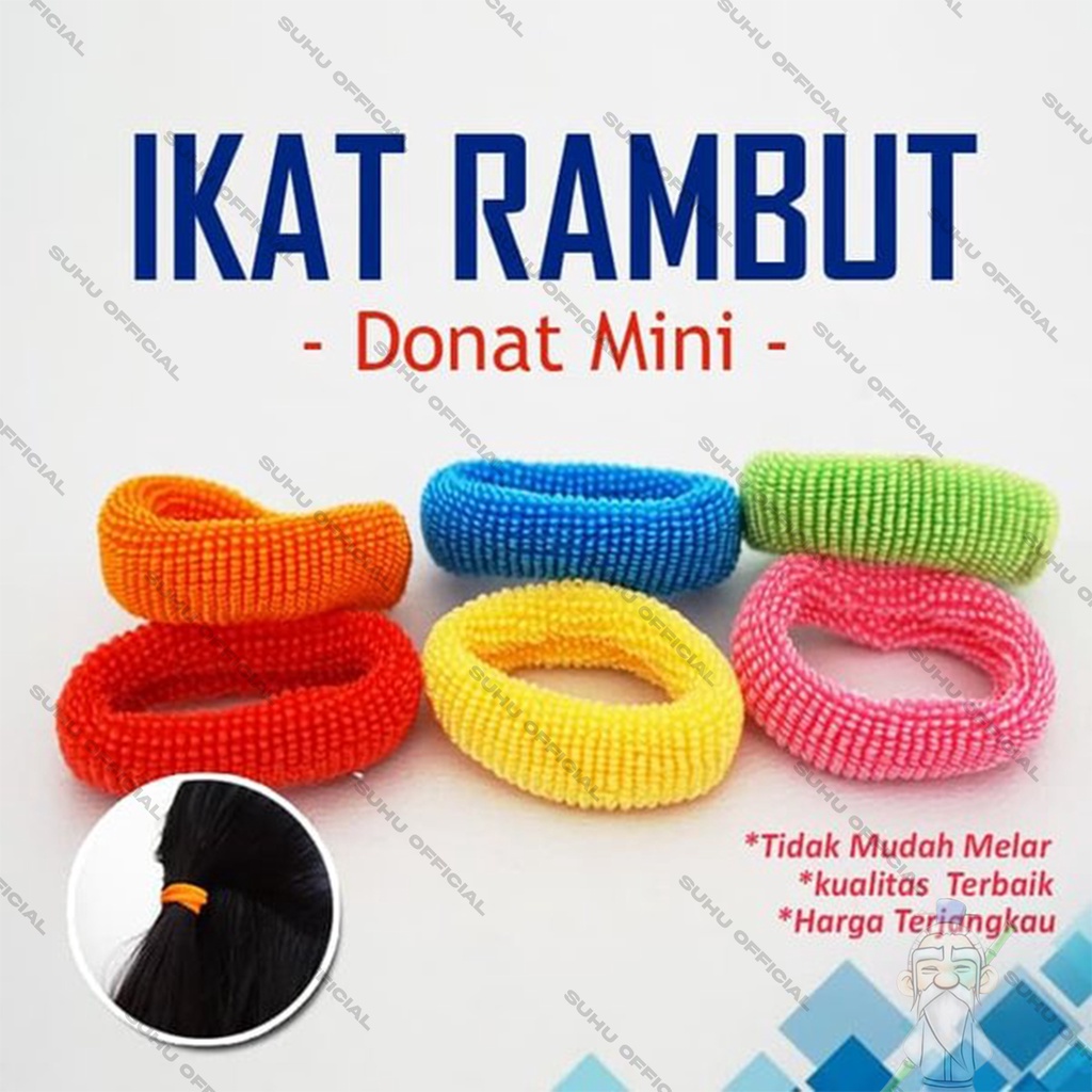 Ikat Rambut DONAT MINI / Kunciran Rambut / Karet Rambut / Kunciran Donut