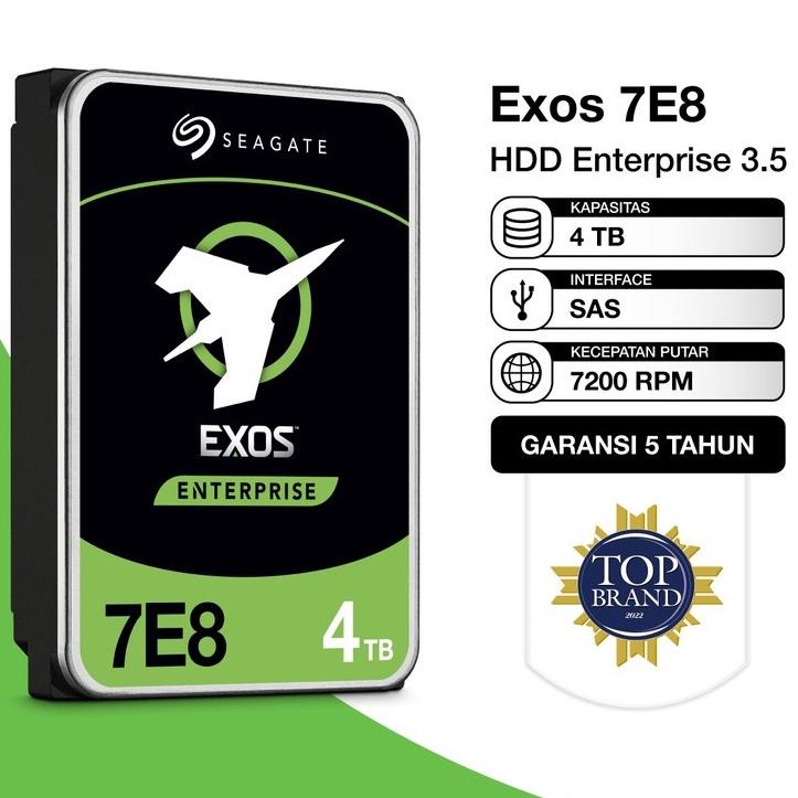 Seagate EXOS 7E8 HDD / Hardisk Enterprise 4TB SAS 7200RPM