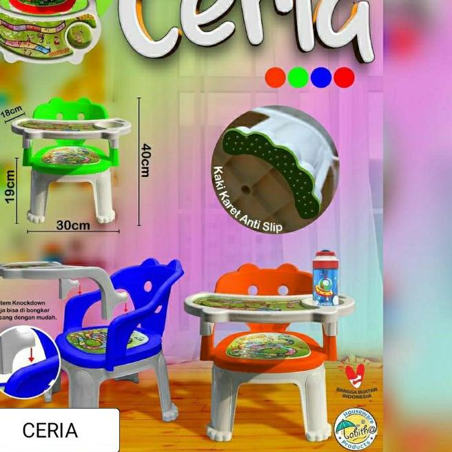 ➣ KURSI MAKAN BAYI / KURSI MEJA MAKAN ANAK PLASTIK / KURSI ANAK TABITHA ✷