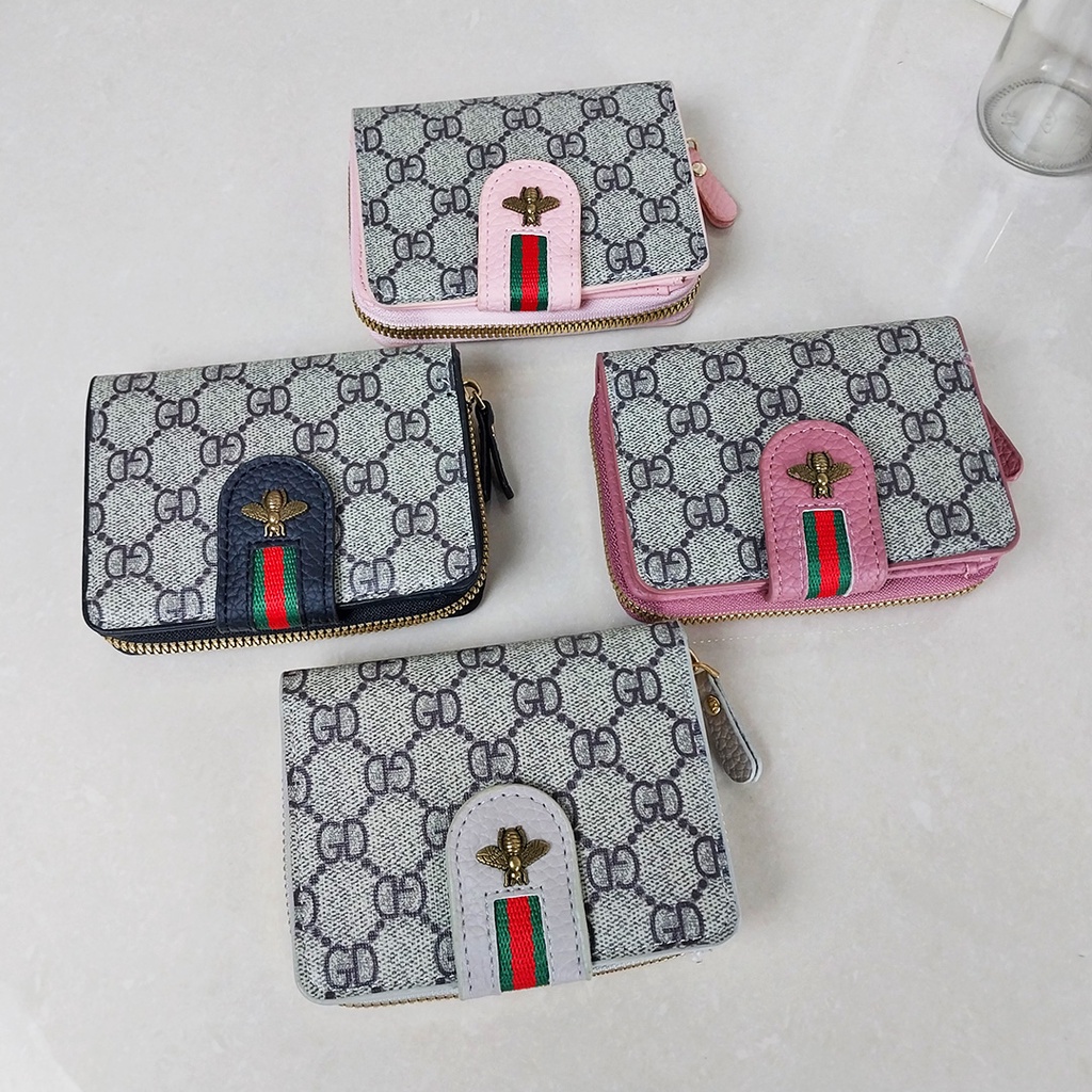 Satu7an D44 DOMPET LIPAT WANITA MOTIF GD LEBAH DOMPET UANG KERTAS KOIN CEWEK TERLARIS COD IMPORT