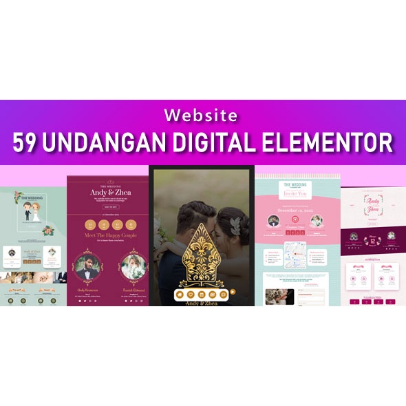 Website 59 Undangan Digital Elementor Siap Edit