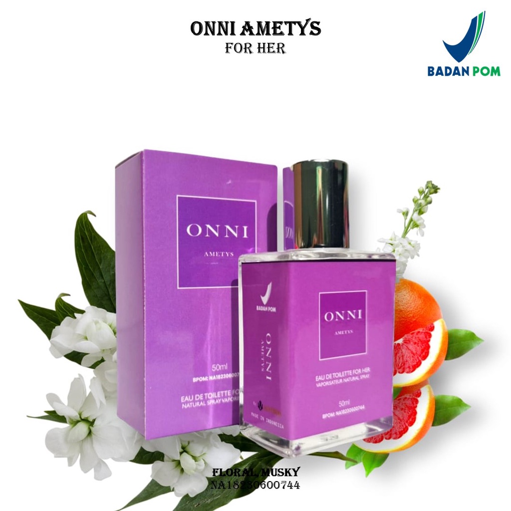 Kanzo - [BPOM] Parfum Omnia Ametys 50ml Premium / Parfum Onni Ametys 50ml Best Seller / Parfum Wanita Wangi Tahan Lama