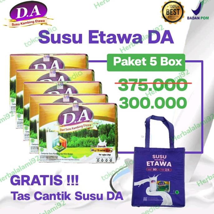 

[PAKET 5] SUSU KAMBING ETAWA D.A PLUS KOLOSTRUM 10 SACHET DA ORIGINAL dfo01