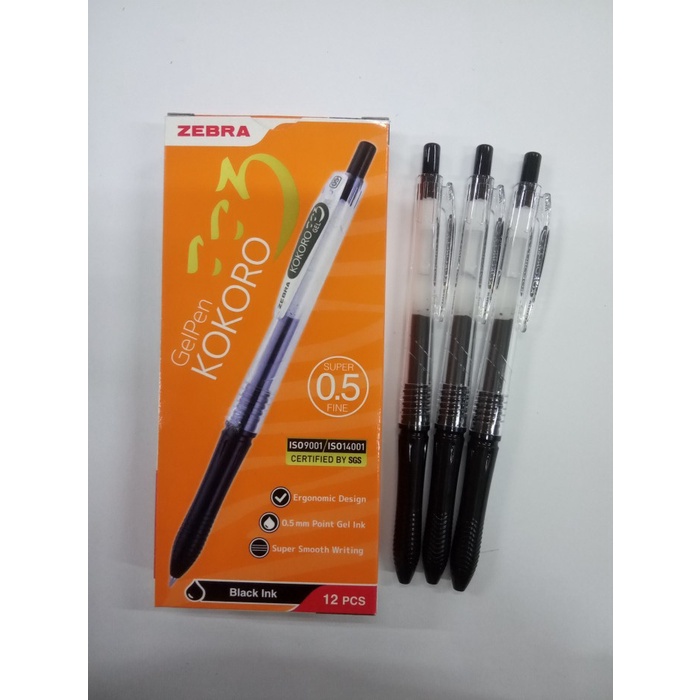 

Zebra Kokoro Gel Black 0,5 mm