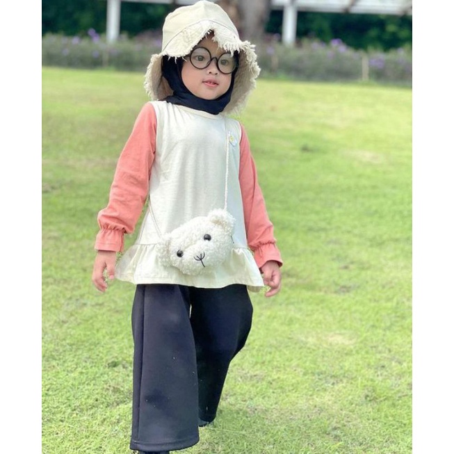 Tunik Anak Daisy Longsleve Kinycurly Original Kaos Lengan Panjang Super Premium