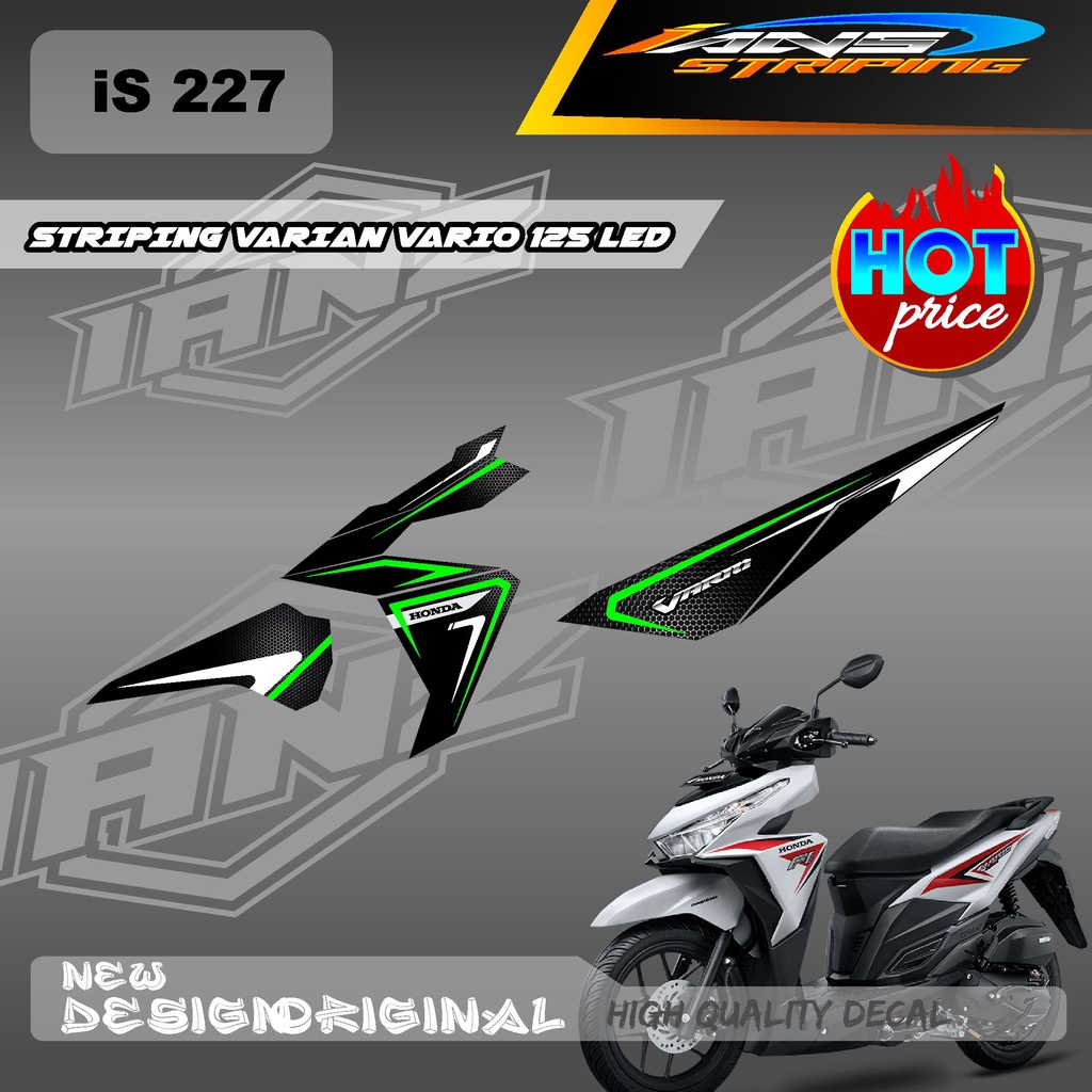 TERBARU DECALK STIKER HONDA VARIO 125 LED SEMI CARBON / STIKER SEMI FULL BODY HONDA VARIO / STIKER KERETA 125 LED IS227