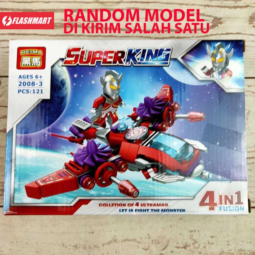 Flashmart Building Blocks Mainan Rakit Robot Ultraman Model Acak - 2008