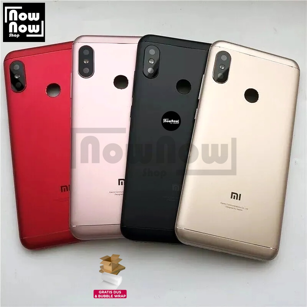 Backdoor Tutup Belakang Baterai Xiaomi Redmi 6 Pro / Mi A2 Lite M1805D1SG Backcover Back Casing Housing Cover Belakang Back Case Panel Replacement