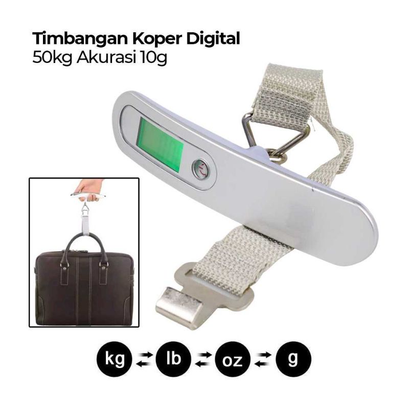 KBT Timbangan Koper Digital Portable Scale 50kg Akurasi 10g - QCS-16