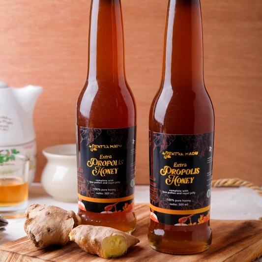

☏ Sentra Extra Propolis Honey 300 ml ( murni, asli dengan propolis) ➦