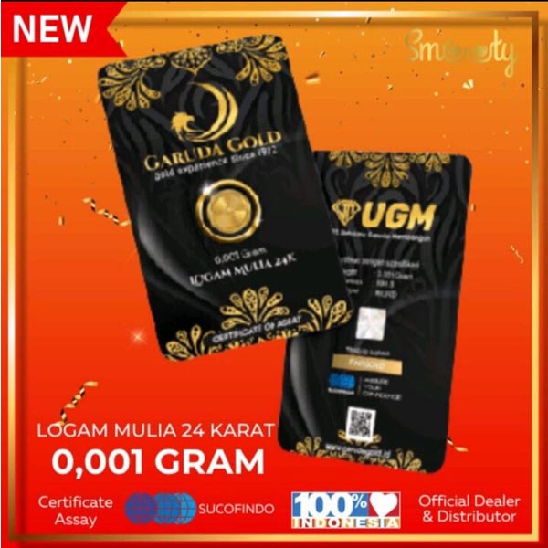 Emas Mini Garuda Gold Logam Mulia Emas Asli 24 Karat 0.001Gram_Cerianti