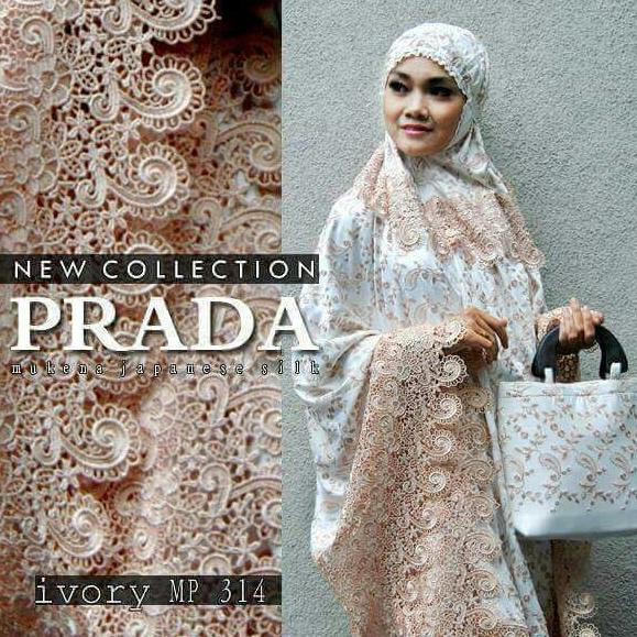 Mukena Putih Sutra Paris Swarosky Full Bordir