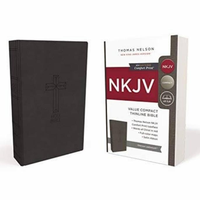 Baru Thomas Nelson Nkjv Value Thinline Bible Compact Leathersoft Red Letter