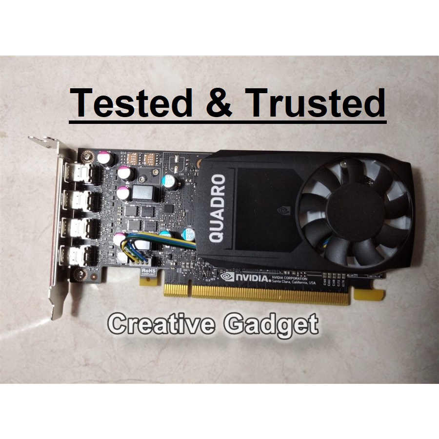 Nvidia Quadro P600 - SFF / Bracket pendek 2GB DDR5 - Card Workstation 128 Bit - Pascal Architecture 