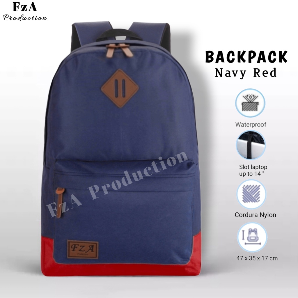 FzA Official - Tas Ransel Punggung Distro Casual Pria Wanita / Tas Ransel Laptop Backpack Original - NRFQT