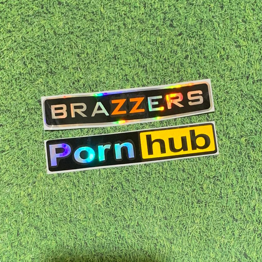 Stiker brazzers dan porn hub cutting sticker