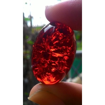 Cincin Batu Akik PECAH SERIBU MERAH SIEM / SIAM FS299