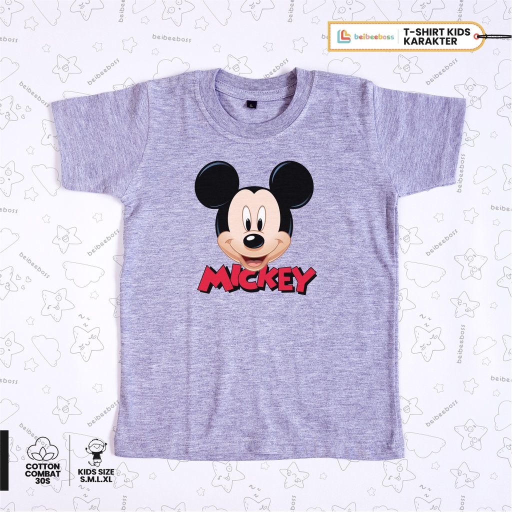 Kaos Anak Distro Lengan Pendek Combed 30s Laki Laki / Perempuan Oblong Usia 3-4tahun size M