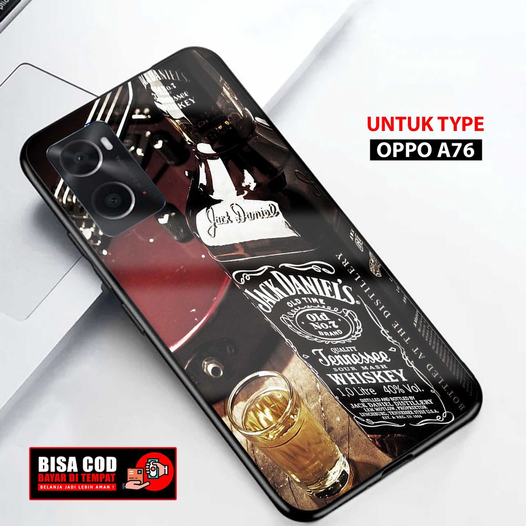 Case Oppo A76 Terbaru { BTL ] 2D Softcase Glass Kaca Oppo A76 (Case Hp) Oppo A76 (CASING HP) Oppo A7