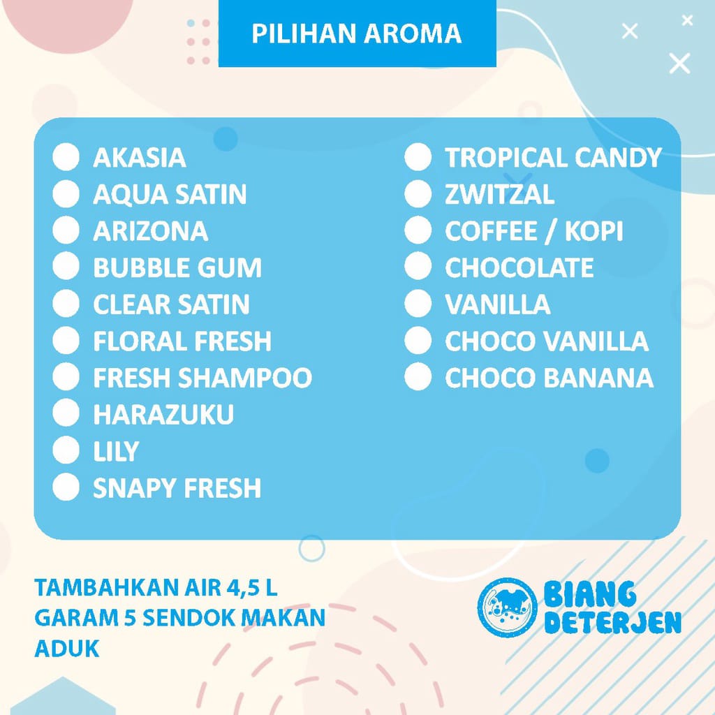 Biang Sabun Deterjen Wangi/Bibit Deterjen Pakaian Aroma Wangi Kemasan 100ML